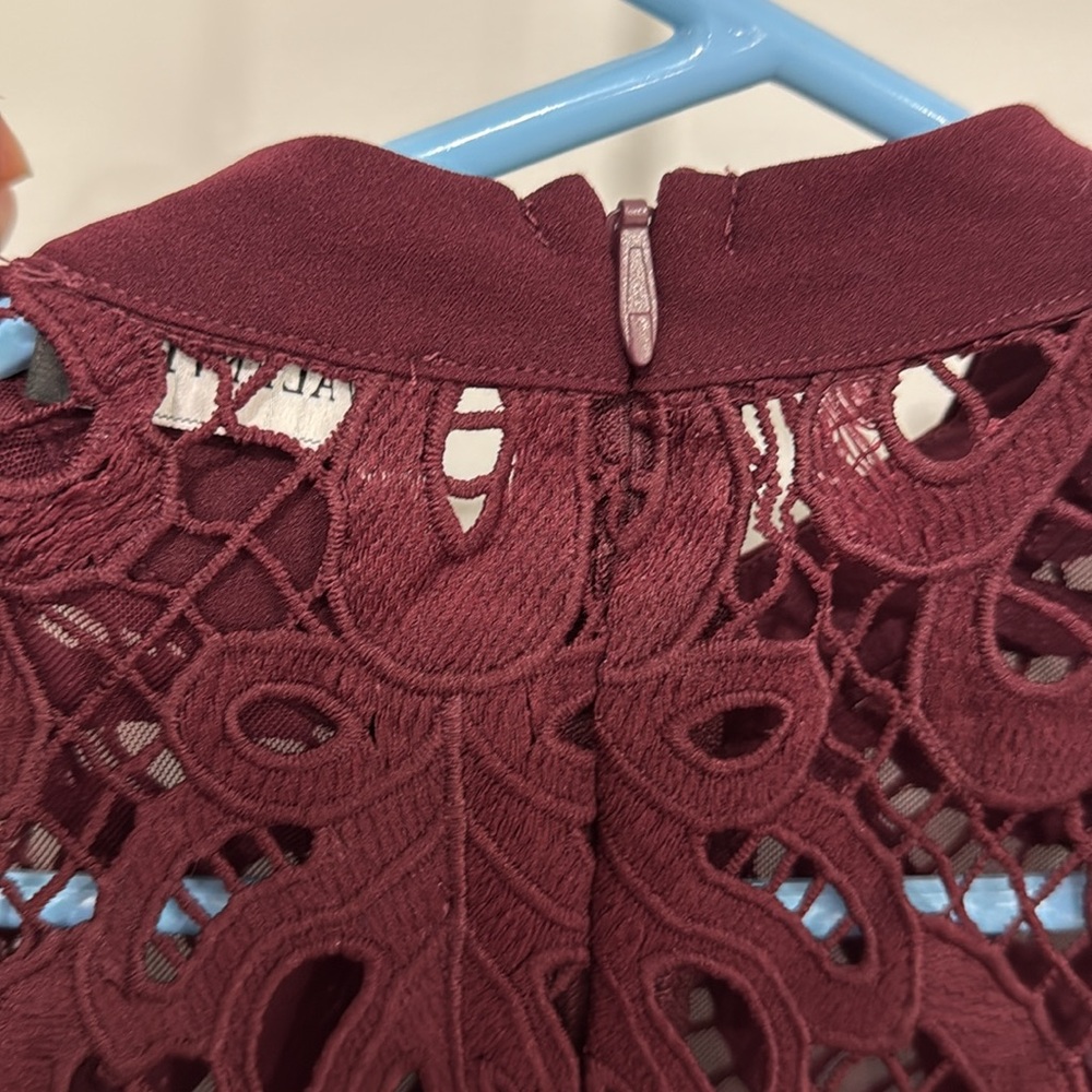 Valentine maroon/wine colored jumpsuit. Size Medium. - Picture 8 of 8